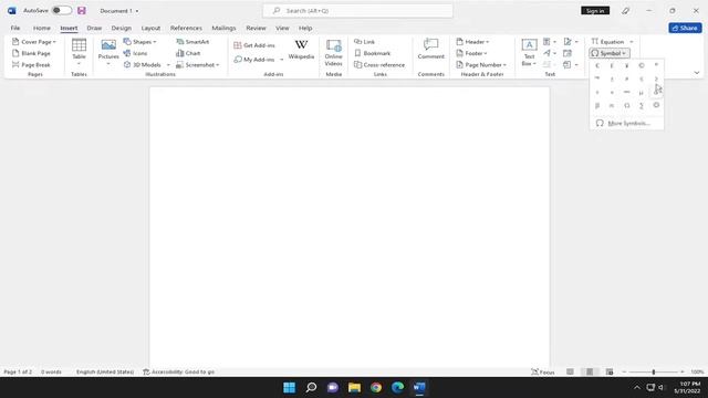 Вставка специальных символов Microsoft Word смотреть онлайн