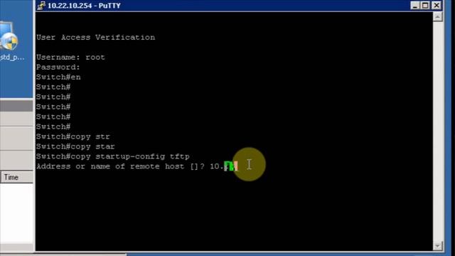 Backup Cisco Switch Config to TFTP server Part_1 смотреть онлайн