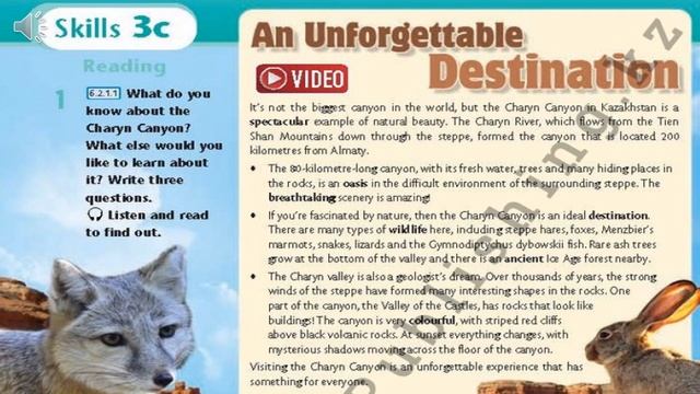 Excel. Grade 6. Lesson 29. An Unforgettable Destination