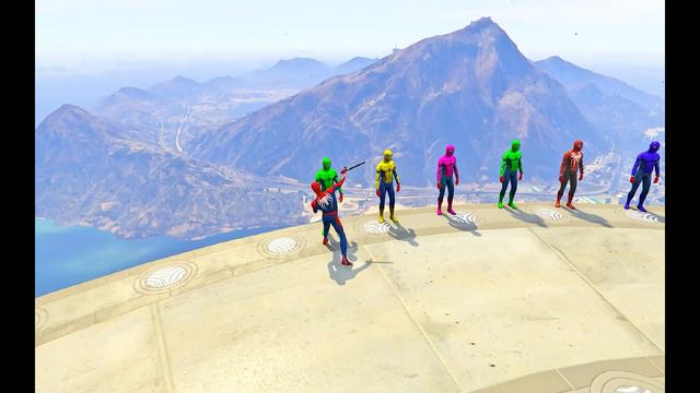 GTA 5 Epic Ragdoll Spiderman vs Super heroes funny fail/jump EP.3 (euphoria physics) смотреть онлайн
