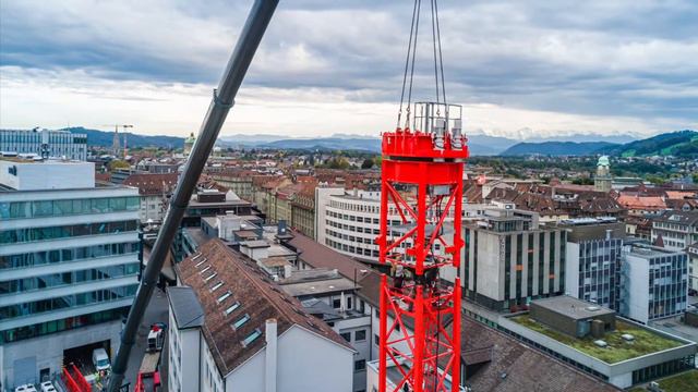 Montage Wolffkran 7534 Bahnhof Bern смотреть онлайн