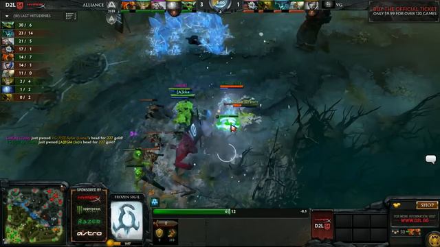 HyperX D2L S4 - Alliance vs Vici game 1 смотреть онлайн