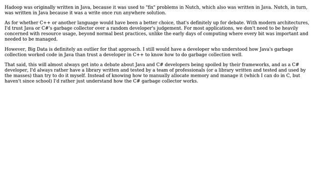 Software Engineering: Why is the whole Hadoop ecosystem written in Java? (3 Solutions!!) смотреть онлайн