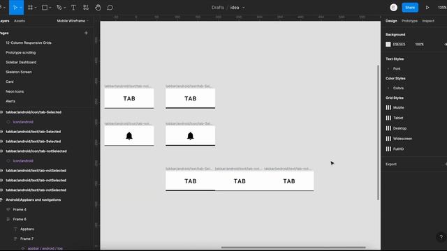Mobile Wireframe | Android Tab Bar | Figma Master Class смотреть онлайн