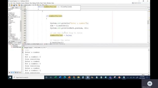 Java II Chapter 11 Class 2 Part 2 Input Validation with Exceptions смотреть онлайн