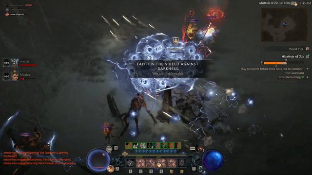 Diablo 4 Sorcerer 1 HP Build T9 Abattoir Of Zir Dungeon смотреть онлайн