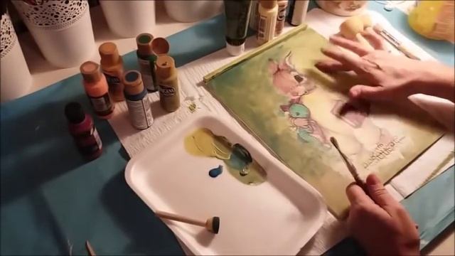 DECOUPAGE - CAJA DE VINO RECICLADA