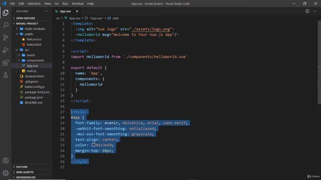 20 New Project Walkthrough - The Vue CLI (for Bigger Projects) смотреть онлайн