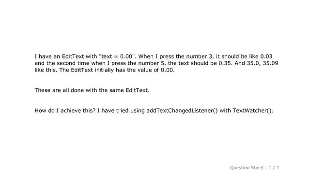 Android : How to use EditText onTextChanged event when I press the number? смотреть онлайн