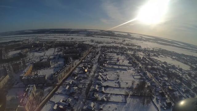 Полеты зимой на квадрокоптере. смотреть онлайн