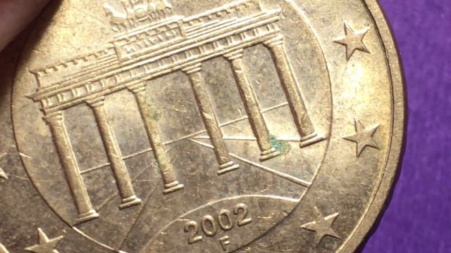 Germany 50 Euro Cent Coin Collection 2002 - Nordic Gold - Half of a Euro$ - Brandenburg Gate Obvers смотреть онлайн