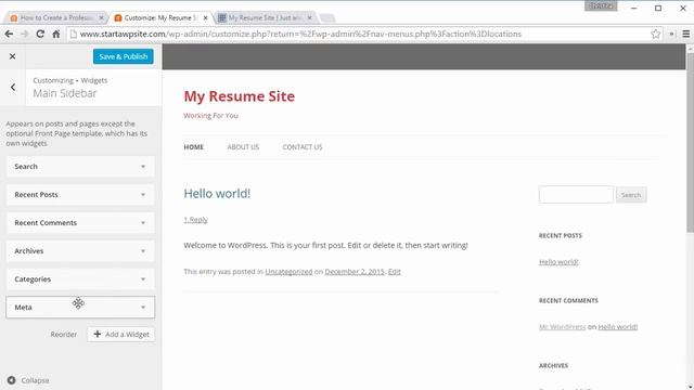 How to Make a Resumé Website in WordPress смотреть онлайн