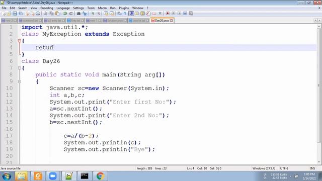 Java Assignment No 023 finally block and creating our own Exception in java смотреть онлайн