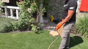 Дорожка из спилов дуба в газоне самостоятельно. Пошаговая дорожка в саду.