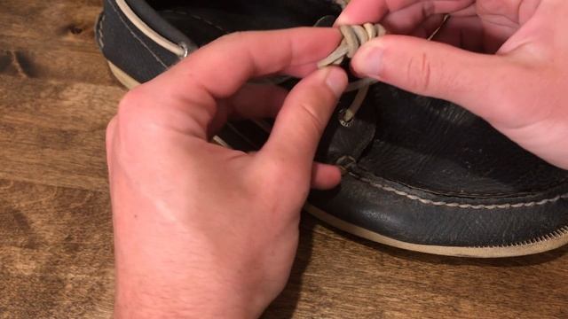 How To Tie Shoe Lace Barrel Knot | (Sperry, Bean Boot, Boat Shoes)