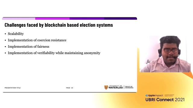 UBRI Connect 2021: Blockchain Based Election System Using XRPL смотреть онлайн