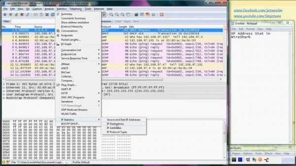 IP Address Statistic In Wireshark