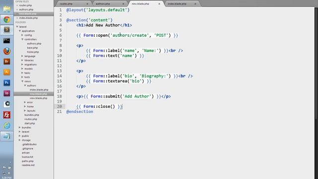 Laravel Tutorial Part 6 - CRUD - Creating with Eloquent смотреть онлайн