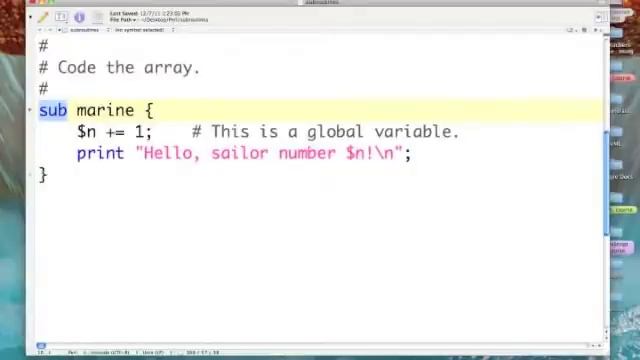 Perl subroutines смотреть онлайн