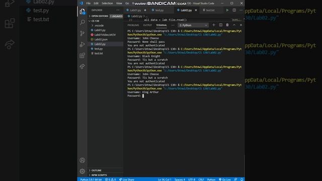 Lab 02 python Authentication смотреть онлайн