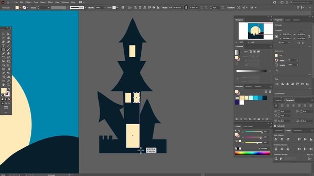 HOW TO DRAW A SCARY HALLOWEEN COMPOSITION | ADOBE ILLUSTRATOR TUTORIAL смотреть онлайн