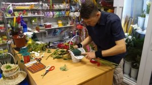 БУКЕТ в корзине / Или как собрать Букет в Корзине / Студия Флористики Olinbuket
