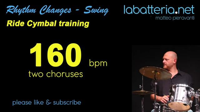 Swing - Ride Cymbal Training starting from 100 bpm to 270 bpm - Drumless Track смотреть онлайн