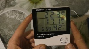 Метеостанция HTC-2 с двумя датчиками, часами, будильником с AliExpress. Обзор.