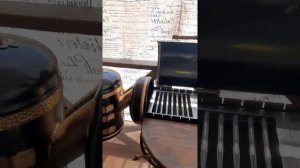 Мангал из газового балона с к см коптильней