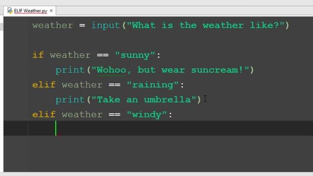Python - ELIF смотреть онлайн