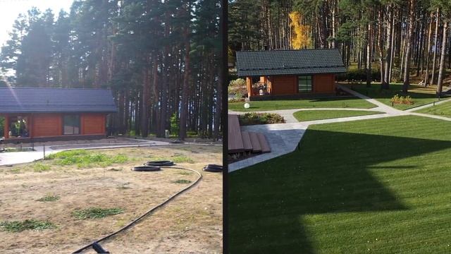 Ландшафтный дизайн и благоустройство участка 60 соток под ключ летом 2022 года. Фитодизайн смотреть онлайн