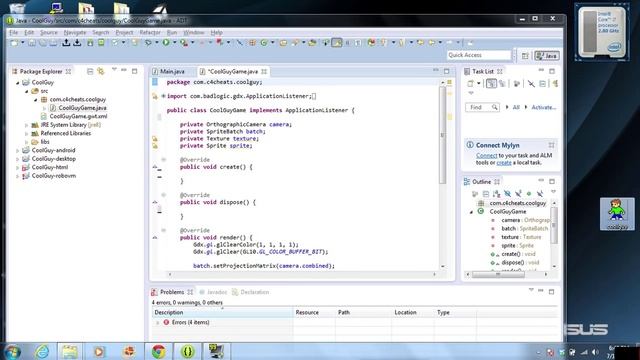Creating A Simple 2D Platformer Game with libGDX - Part 2 - Draw A Sprite смотреть онлайн