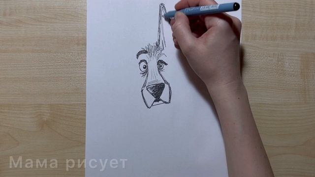 Как нарисовать собаку за 2 МИНУТЫ ?? Карикатура собаки Овчарки / Funny Shepherd dog cartoon смотреть онлайн