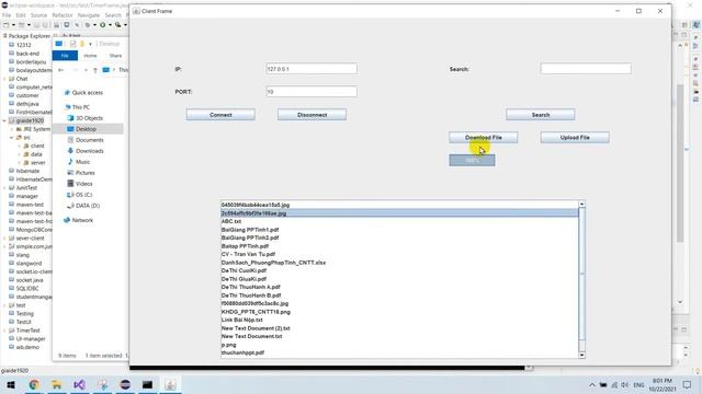Upload file download file server client (JAVA - SWING) смотреть онлайн