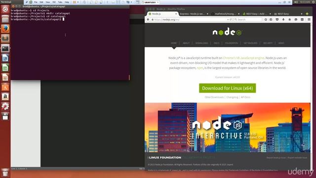 Nodejs express setup for mongodb