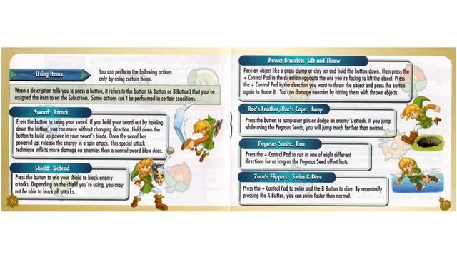 The Legend of Zelda Oracle of Seasons Instruction Manual смотреть онлайн