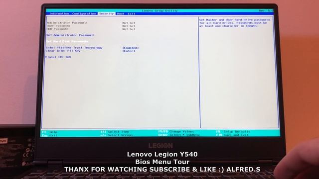 Bios Menu Tour For Lenovo Legion y540 смотреть онлайн
