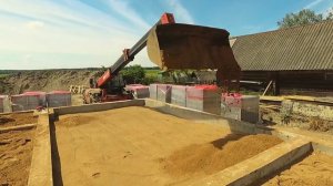 Свайно ростверковый фундамент. Обратная засыпка ростверка.