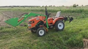 Окучивание картофеля минитрактором Батыр.