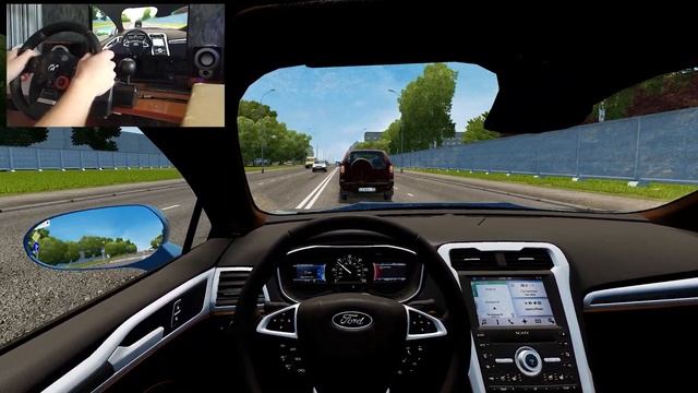 Ford Fusion (Mondeo) 2.0 2017 - City Car Driving [Steering Wheel Gameplay] смотреть онлайн