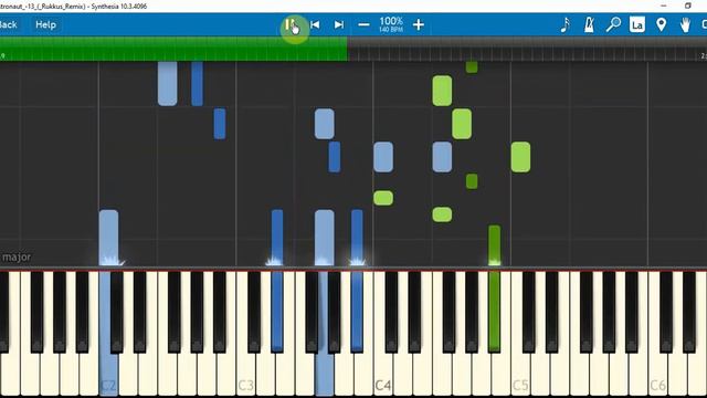 Astronaut- 13 (Rukkus Remix) Piano tutorial смотреть онлайн