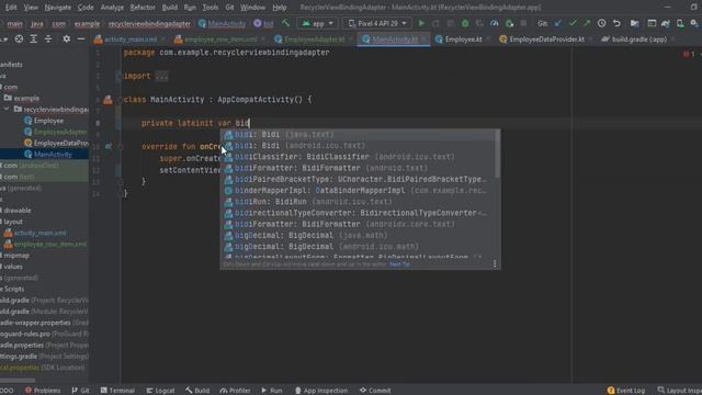 Binding list to recyclerview using custom binding adapter. смотреть онлайн
