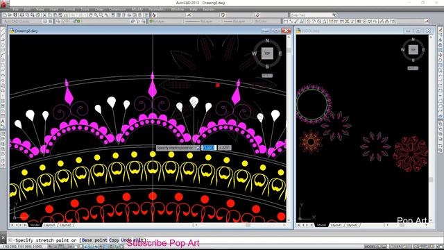 #AutoCAD Mandala Art drawing... #2D #Art #Mandola #Tutorial #CAD #Cad Cam #alpana #mandala смотреть онлайн