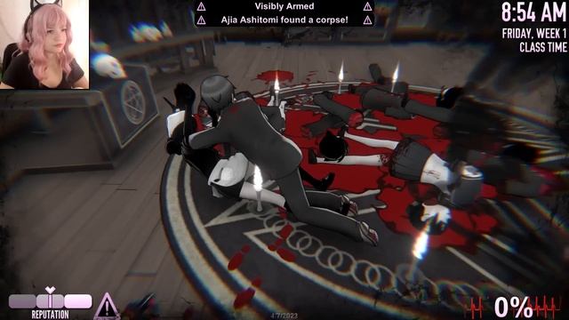 Сэмпай призывает демонов для устранения своего двойника в Яндере симулятор / Yandere Simulator смотреть онлайн