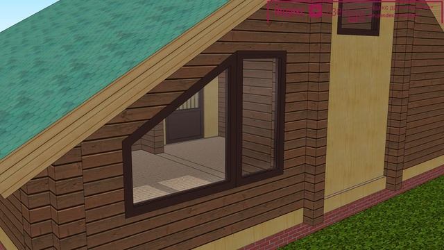 Визуализация деревянной бани-шале #ростерн #шале #проект смотреть онлайн