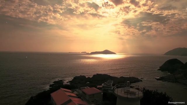 красивое видео с закатом под музыку .Вечерний закат солнца над океаном. Приятная музыка. смотреть онлайн