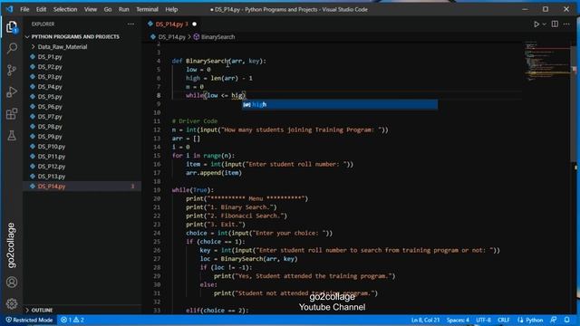 EP 14 | Language Python | Program | Project I go2collage смотреть онлайн
