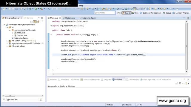 Hibernate Tutorial part 16 - Hibernate Object States 02 (Transient, Persistent and Detached States) смотреть онлайн