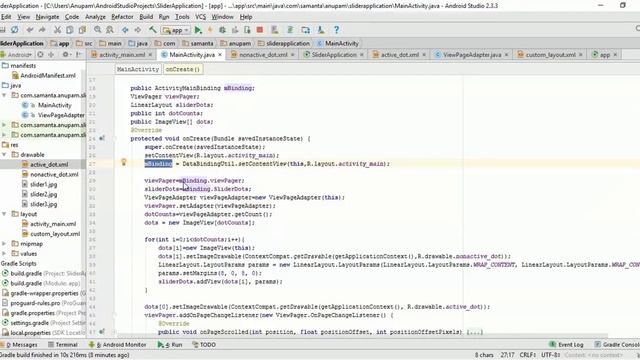 Android Image Slider with dots + Databinding Tutorial смотреть онлайн