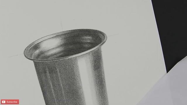 Sketch of a Hyper realistic Steel Glass | Pencil Shading of Metallic Steel Glass смотреть онлайн
